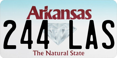 AR license plate 244LAS