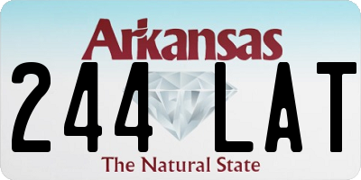 AR license plate 244LAT