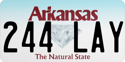 AR license plate 244LAY