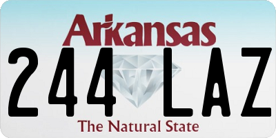 AR license plate 244LAZ
