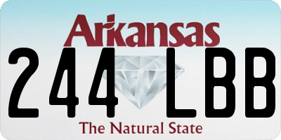 AR license plate 244LBB