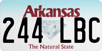 AR license plate 244LBC