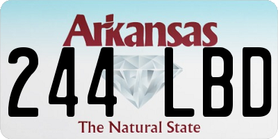 AR license plate 244LBD