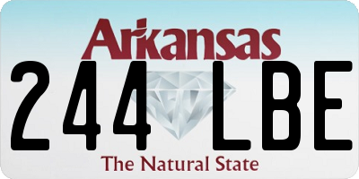AR license plate 244LBE