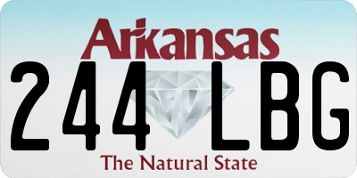 AR license plate 244LBG