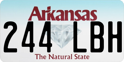 AR license plate 244LBH