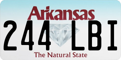 AR license plate 244LBI
