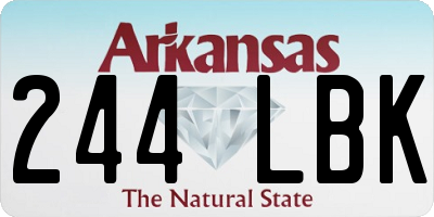 AR license plate 244LBK