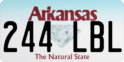 AR license plate 244LBL