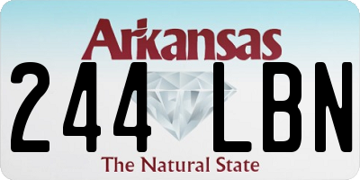 AR license plate 244LBN