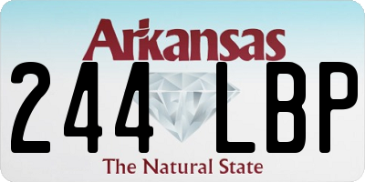 AR license plate 244LBP