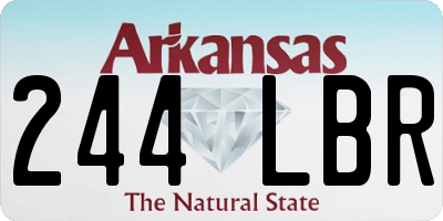 AR license plate 244LBR