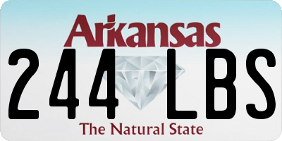 AR license plate 244LBS