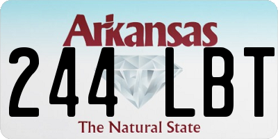 AR license plate 244LBT