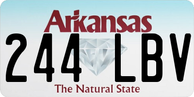 AR license plate 244LBV