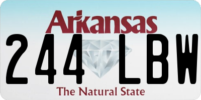 AR license plate 244LBW