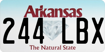 AR license plate 244LBX