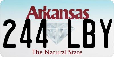 AR license plate 244LBY