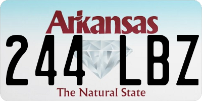AR license plate 244LBZ