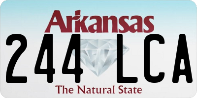 AR license plate 244LCA