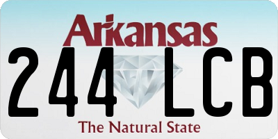 AR license plate 244LCB