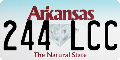 AR license plate 244LCC