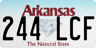 AR license plate 244LCF