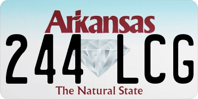 AR license plate 244LCG