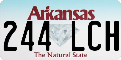 AR license plate 244LCH