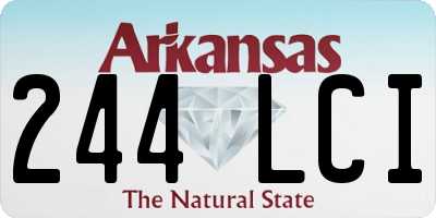 AR license plate 244LCI