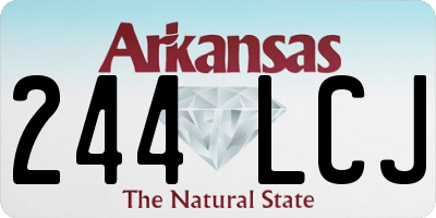 AR license plate 244LCJ