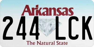 AR license plate 244LCK