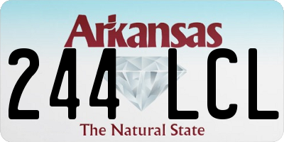 AR license plate 244LCL