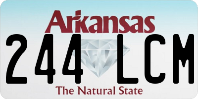 AR license plate 244LCM