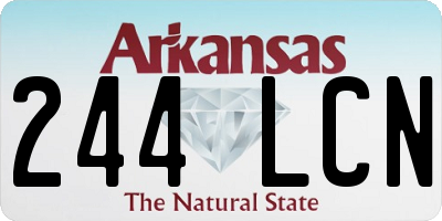 AR license plate 244LCN