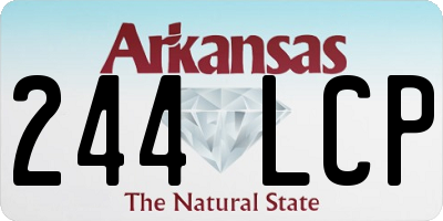 AR license plate 244LCP