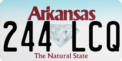 AR license plate 244LCQ