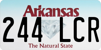 AR license plate 244LCR