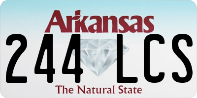 AR license plate 244LCS