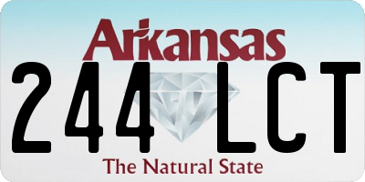 AR license plate 244LCT