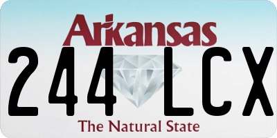 AR license plate 244LCX