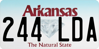 AR license plate 244LDA