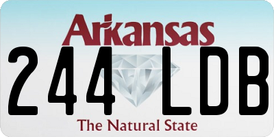 AR license plate 244LDB