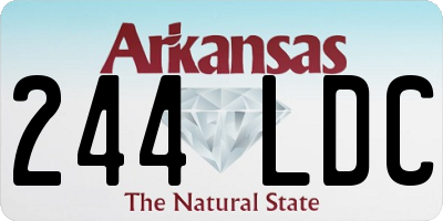 AR license plate 244LDC