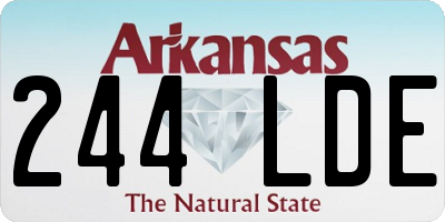 AR license plate 244LDE