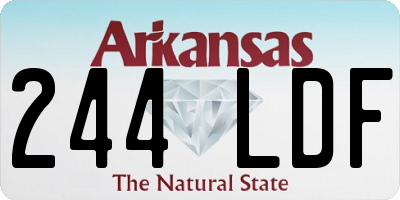 AR license plate 244LDF