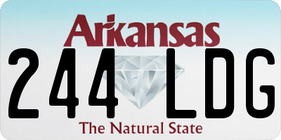 AR license plate 244LDG