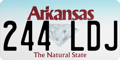 AR license plate 244LDJ