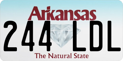 AR license plate 244LDL