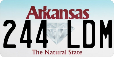 AR license plate 244LDM